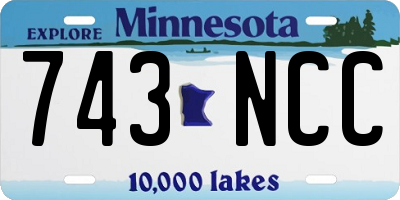 MN license plate 743NCC