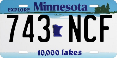 MN license plate 743NCF