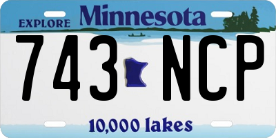MN license plate 743NCP
