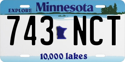 MN license plate 743NCT