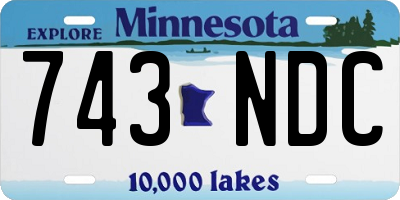 MN license plate 743NDC