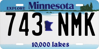 MN license plate 743NMK