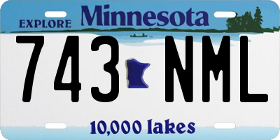 MN license plate 743NML
