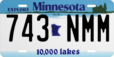 MN license plate 743NMM
