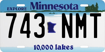MN license plate 743NMT
