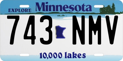MN license plate 743NMV