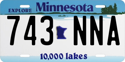 MN license plate 743NNA