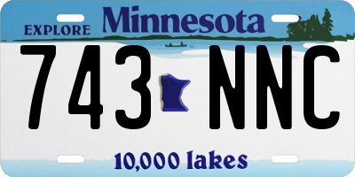 MN license plate 743NNC