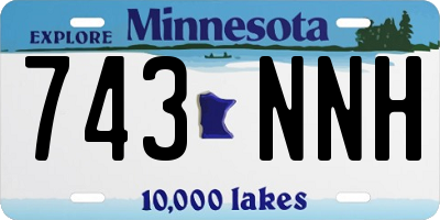 MN license plate 743NNH