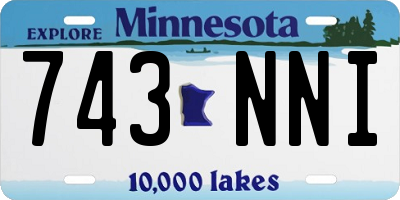MN license plate 743NNI