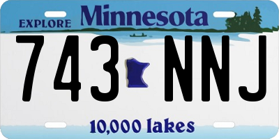 MN license plate 743NNJ