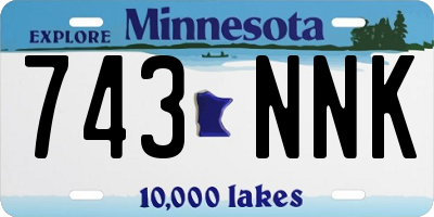 MN license plate 743NNK