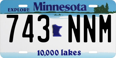 MN license plate 743NNM