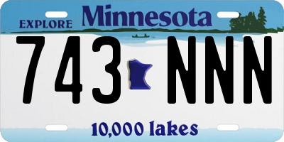 MN license plate 743NNN