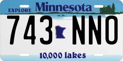 MN license plate 743NNO