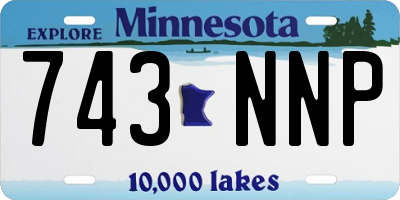 MN license plate 743NNP