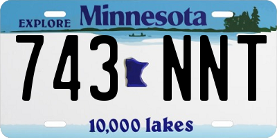 MN license plate 743NNT