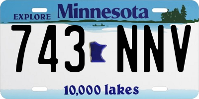 MN license plate 743NNV