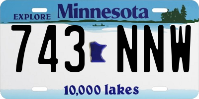 MN license plate 743NNW