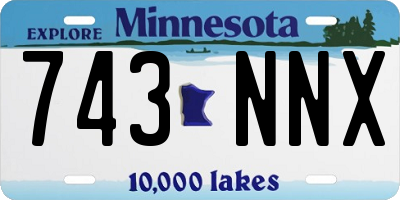 MN license plate 743NNX