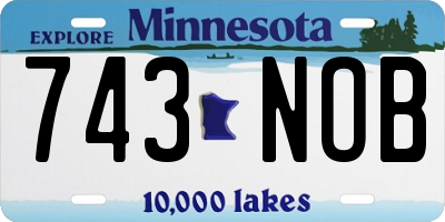 MN license plate 743NOB