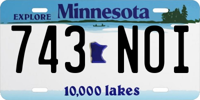 MN license plate 743NOI