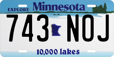 MN license plate 743NOJ