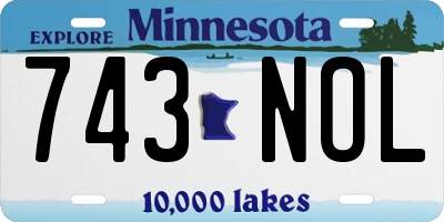 MN license plate 743NOL