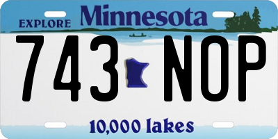 MN license plate 743NOP
