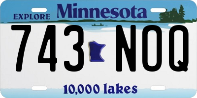MN license plate 743NOQ
