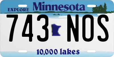 MN license plate 743NOS