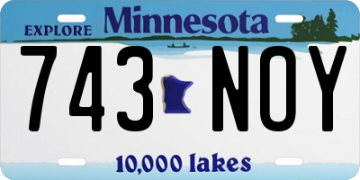 MN license plate 743NOY
