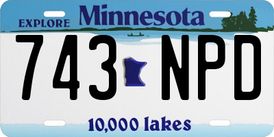 MN license plate 743NPD
