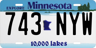 MN license plate 743NYW