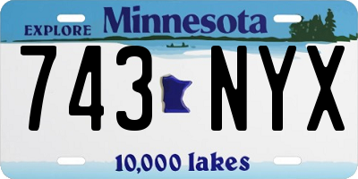 MN license plate 743NYX