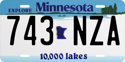 MN license plate 743NZA