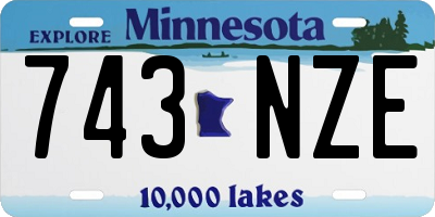 MN license plate 743NZE