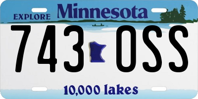 MN license plate 743OSS