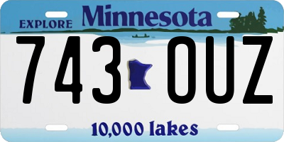 MN license plate 743OUZ