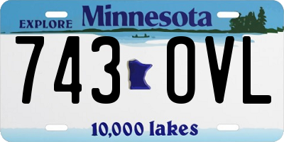 MN license plate 743OVL