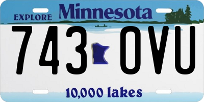 MN license plate 743OVU