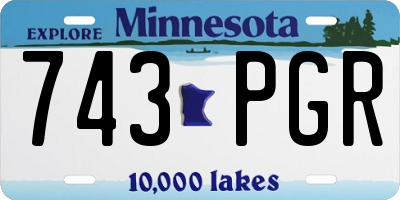 MN license plate 743PGR