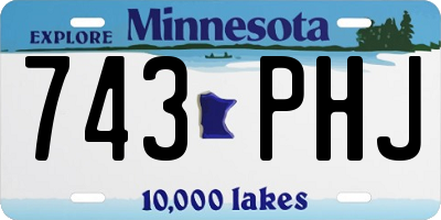 MN license plate 743PHJ