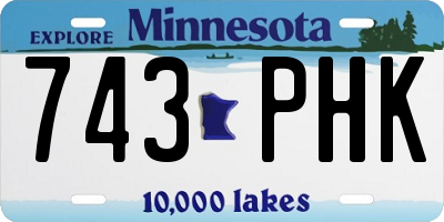 MN license plate 743PHK