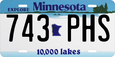 MN license plate 743PHS