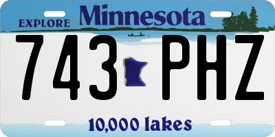 MN license plate 743PHZ