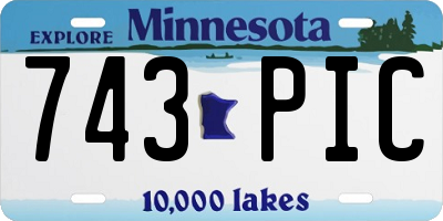 MN license plate 743PIC