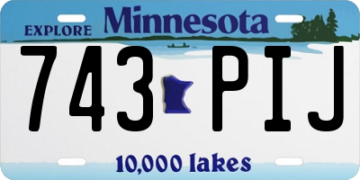 MN license plate 743PIJ