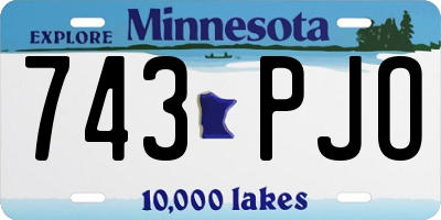 MN license plate 743PJO