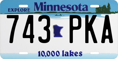 MN license plate 743PKA